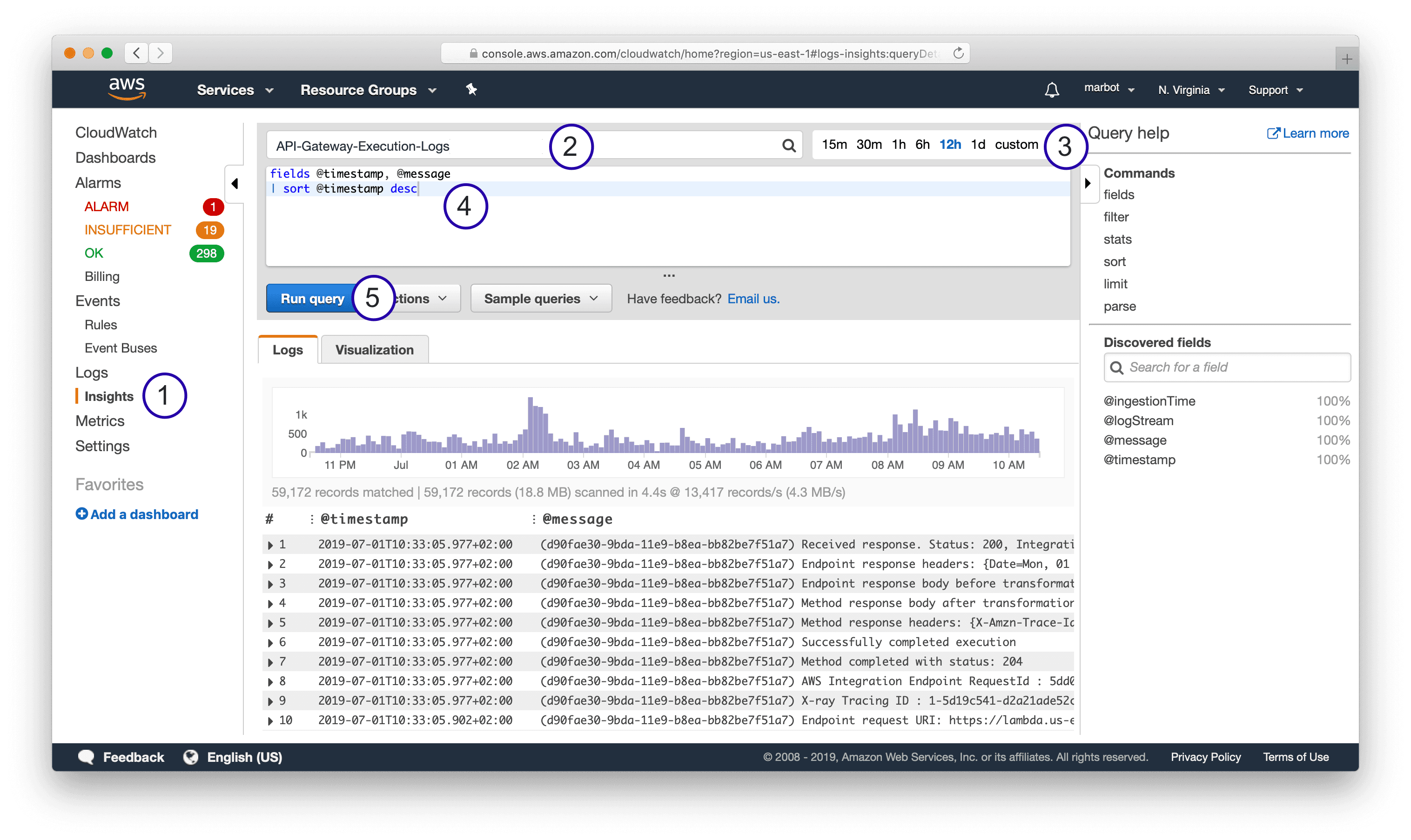 CloudWatch Logs Insights: Query