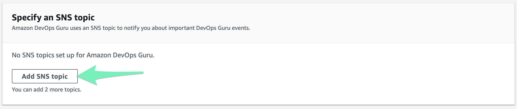 Amazon DevOps Guru Notification Setup: Step 2