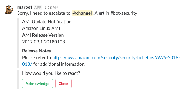 Amazon Linux AMI Update Notification Alert