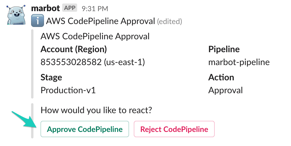 CodePipeline approval