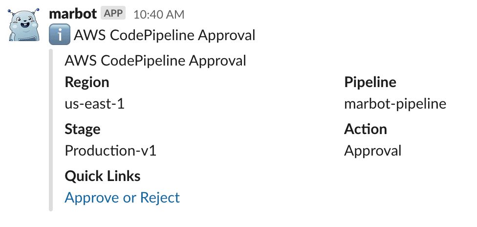 CodePipeline Approval Notification