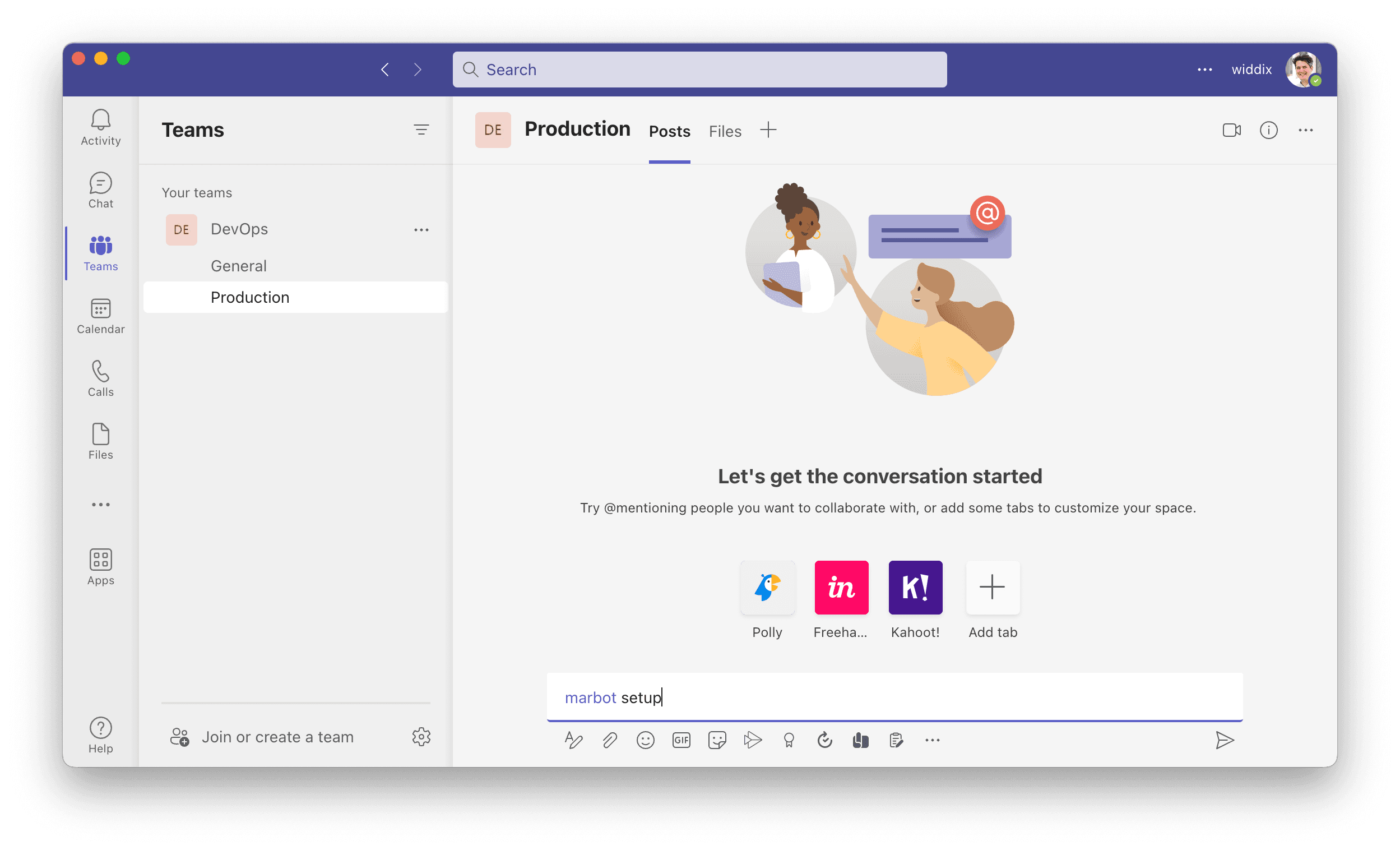 Installing marbot for Microsoft Teams: Step 5